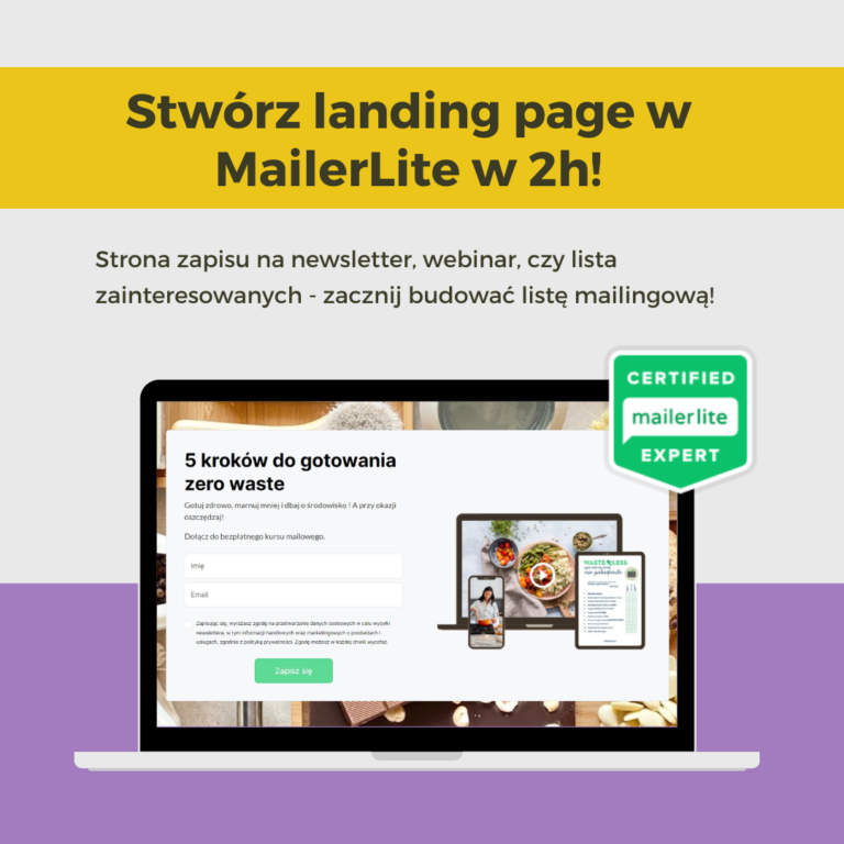 Stwórz landing page w MailerLite